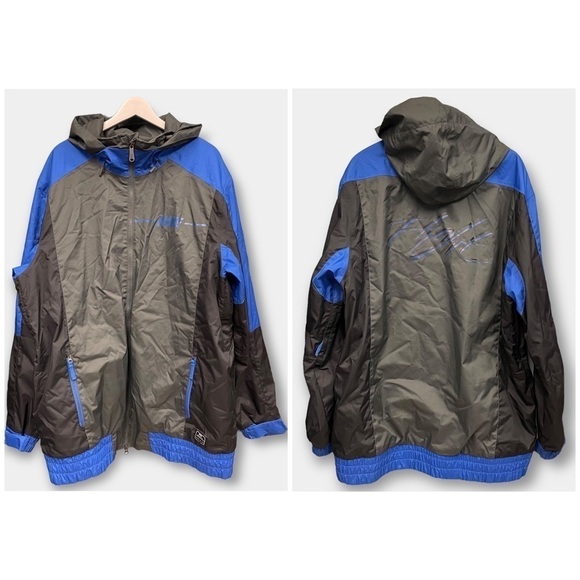 Nike Flight Snowboarding Jacket Waterproof Hooded Black Blue Size XXL - Picture 1 of 10